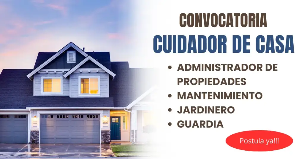 Convocatoria para Empleo: CUIDADO DE CASA