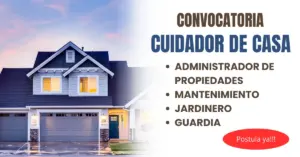Convocatoria para Empleo: CUIDADO DE CASA